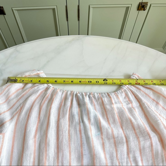 Sanctuary Linen Blend Striped Blouse Sz XS - Picture 7 of 9